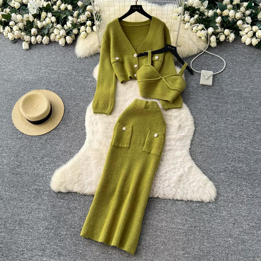 Ladies Trendy Winter Suits 3pc-Various Colours