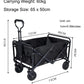 MHome Large Capacity Folding Camping Wagon Cart Beach Foldable Baby Stroller Portable Outdoor Trolley Carts