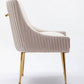 MFurn
Trendy Dining Arm Chair with Stainless Steel Golden Legs - Elegant Upholstered Seating - Various Options