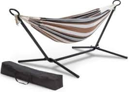 MHome 2-Person Hammock With Stand Brazilian-Style Outdoor Indoor