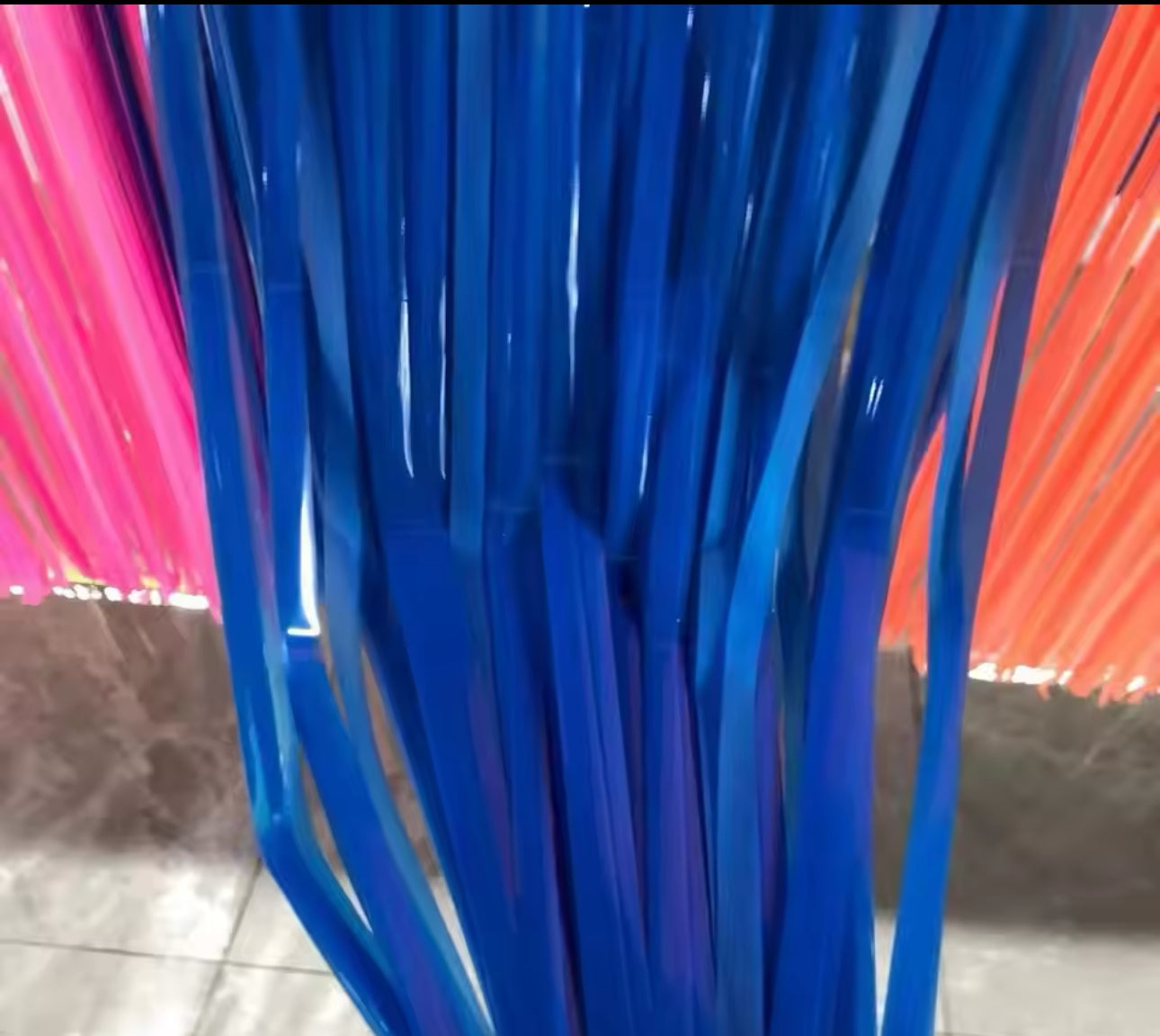 Party Decoration Foil Fringe Backdrop for Birthday , Wedding - 2M
