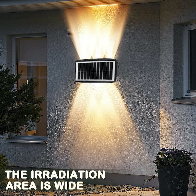 Solar Lights Outdoor Up Down Led Wall Lamp Garden Decoration Outdoor Sunlight Waterproof Outdoor Solar Light Porch Fence Lights
