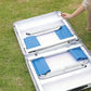 MFURN Portable Aluminium Folding Table & 4 Chair Set-Various Colours