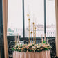MHome Gold 5-Arm Floor Candelabra Candle Holder – Tall Wedding & Event Décor Stand