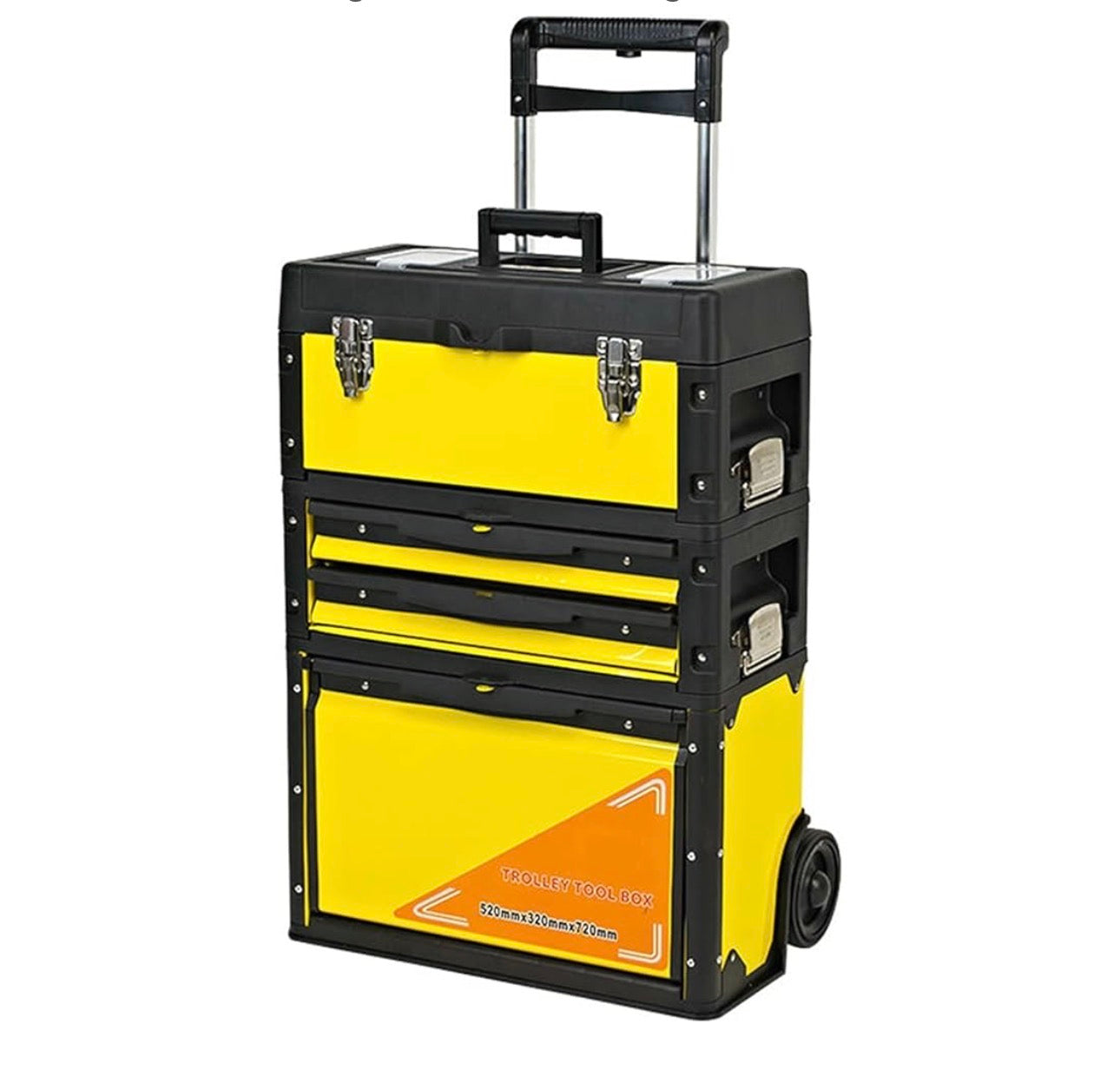 PRO-PARTZ 3-in-1 Stackable Tool Chest on Wheels