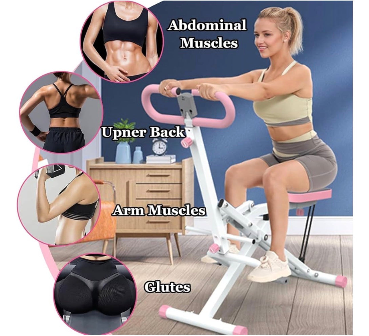 Pro-Sportz 
Foldable Squat Machine for Women,Glutes Workout Machines with LCD Display & Adjustable Seat