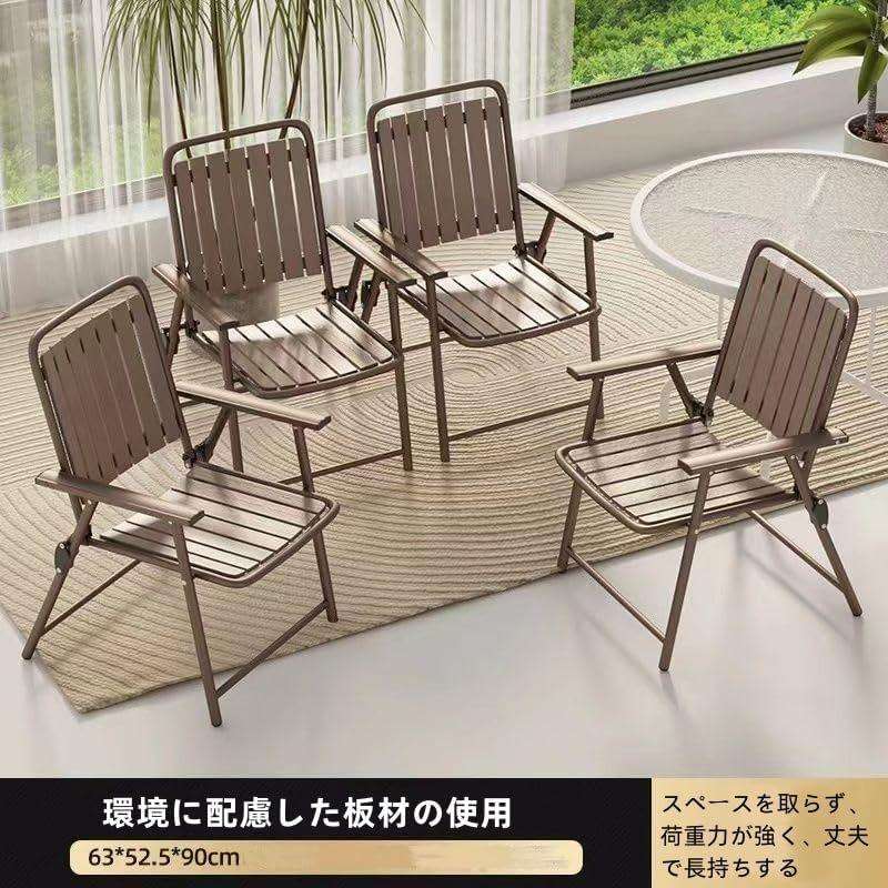 MFurn Folding Patio Camping Armrest Chair