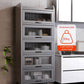 Kitchen/Bedroom Storage Cabinet with Flip Door,Freestanding Baker's Rack,Wood Microwave Stand,Storage Shelves for Kitchen, Living Room-Multipurpose