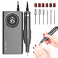 Professional Rechargeable 35000 RPM Nail Drill, Electric Nail Drills Machine for Acrylic Nail Natural Extension Poly Nail Gel, with 6 bits Portable Manicure Pedicure Drill Machine, Grey