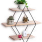 MHome Solid Wood Decorative Floating Rustic Wall Shelves
