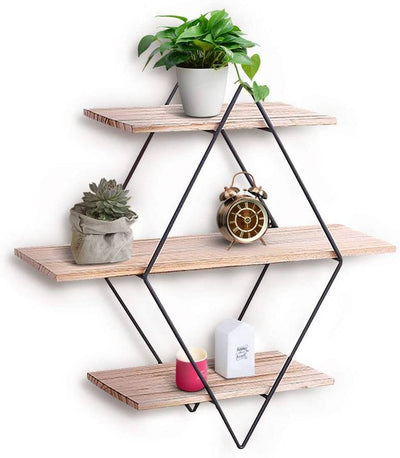 MHome Solid Wood Decorative Floating Rustic Wall Shelves