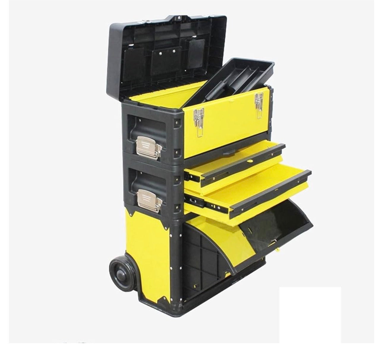 PRO-PARTZ 3-in-1 Stackable Tool Chest on Wheels
