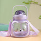 Children’s Drinking Bottle with Straw, Strap & Handle – Bear Design 500ml