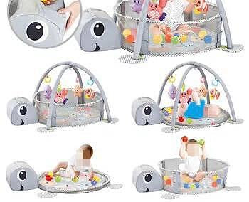 Mkids Baby Activity Gym & Plat Mat 4-in-1