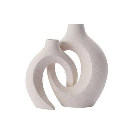 MHome Intertwined Ceramic Vase  2pc Set