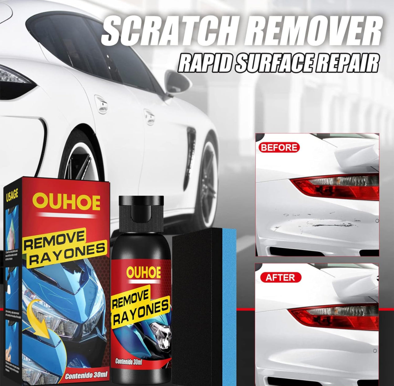 Car Scratch Remover, Scratch Remover Kit for Cars, Car Scratch Repair, Car Scratch Repair Kit, Car Paint Scratch Repair, Easily Repair Paint Scratches, Car Surface Slight Scratch Repair