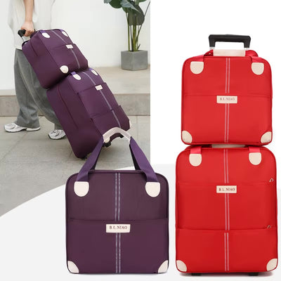 Two-Piece Oxford Cloth Travel Trolley Bag - Various Colours