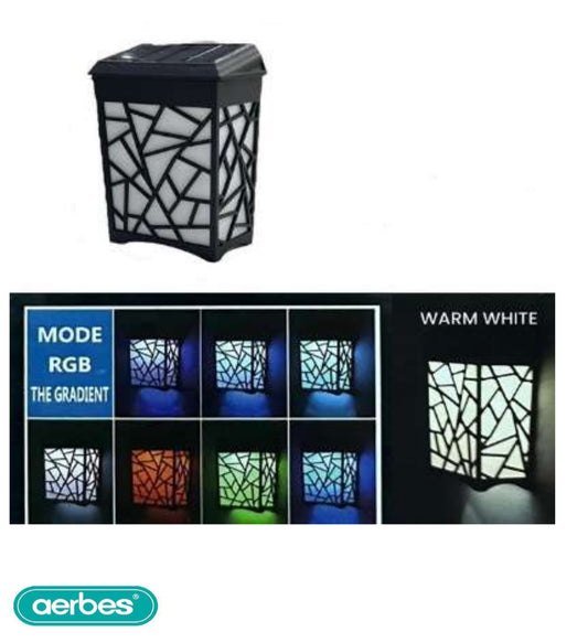 Arbes Solar
Powered Decorative Wall
Lamp RGB And Warm
White 2pc  Pack