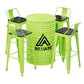 MFurn Modern Industrial Style Barrel Chair Set Round Metal Coffee Table & Oil Drum Furniture for Outdoor Kitchen or Home Bar-Various Colours-Only Available On Pre-Order Sales