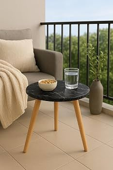 MFURN Coffee Table Faux Marble Design Table Side Tables, Sofa Mobile Small Coffee Table Bedside Tables Corner Mini Round Table-Various Options