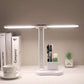 Double Heads LED Desk Reading Lamp Table Light Touch Control Dimmable Office