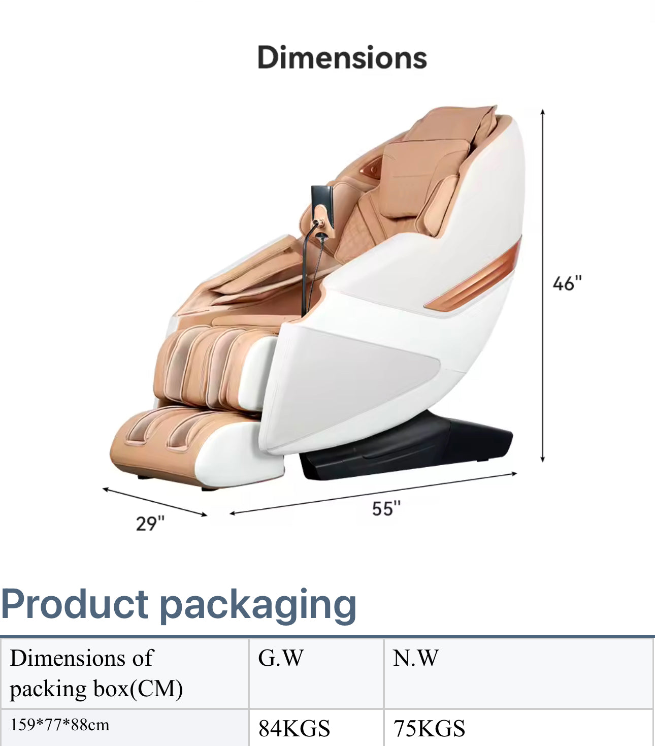Professional Massage Best Zero Gravity Human Touch Stretch 4D Track Latest Electronic Massage Chair Body Massager Only Available On PreOrder.