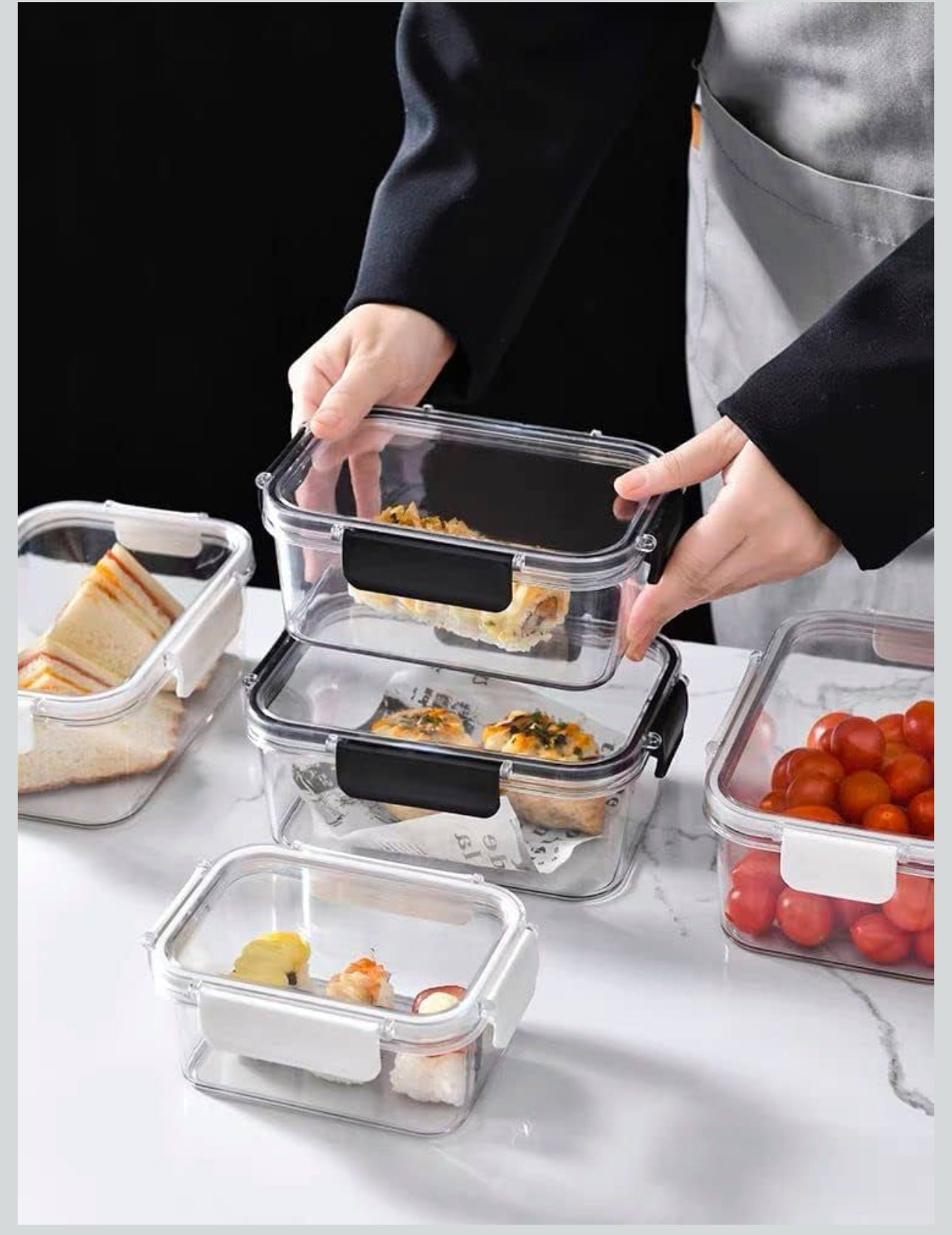 MHome Acrylic 3pc Food Storage Set