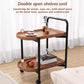 Storage Trolley Cart Removable Side Table with Wheels Multifunctional Storage Organizer for Kitchen Bathroom Living Room Laundry,Utility Rolling Carts 2Tier- Various Options