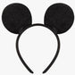 Mickey Minnie Mouse Costume Deluxe Fabric Ears Headband (Mickey -Child-