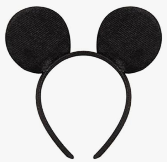 Mickey Minnie Mouse Costume Deluxe Fabric Ears Headband (Mickey -Child-