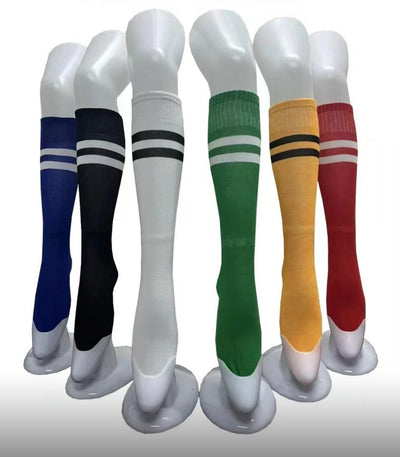 Soccer Socks Colour Stretchy One Size, 4pairs-Multicolor