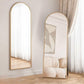 Arch Aluminum Alloy Full Length Mirror Full View In Gold or Black