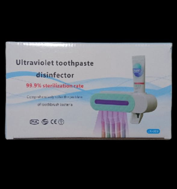 MHome Ultraviolet Sanitiser & Toothbrush Holder With Toothpaste Dispenser