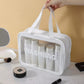 Toiletry Bag Frosted 3pc With Handle - Various Colours