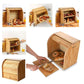 MHome Two-Layer Bamboo Bread Box – Adjustable Roll-Top Bread Storage Organizer