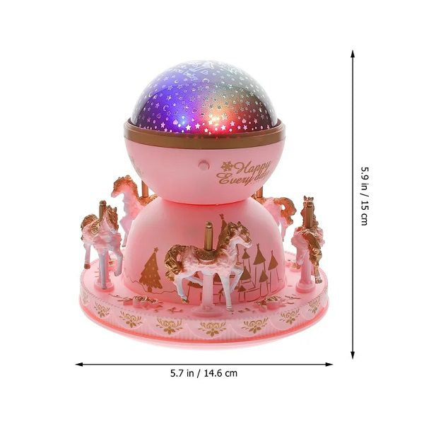 Mtech Unique Carousel Music Box Starry Night LED Projector