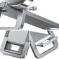 Portable Folding Phone Stand, Aluminum Desk Mobile Phone Stand, Lightweight Phone Bracket for Travel, Foldable Cell Phone Stand, Compatible with iPhone, iPad, All Android Smartphone | Silver