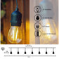 MTech Lighting 10 LED Festoon Vintage Bulb String Lights - 5m Solar Panel
