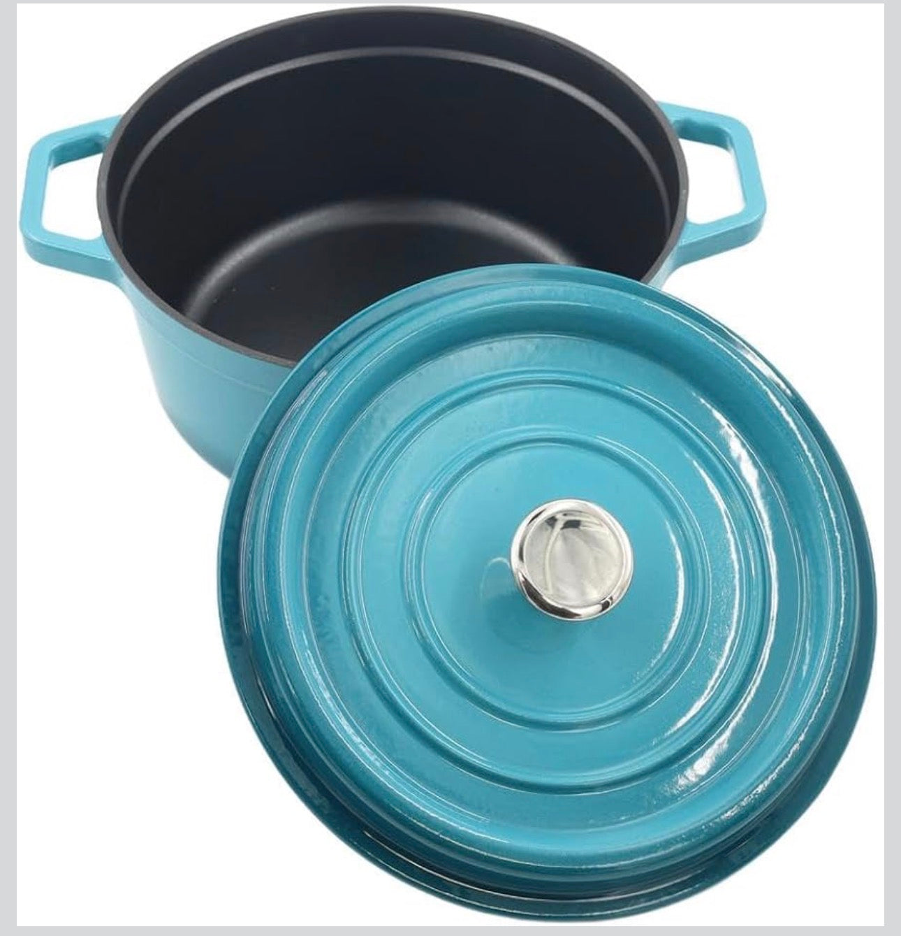 MHOME Cast Iron Casserole Pot with Lid - Various Options