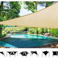 MHome Sunshade Net Triangular UV Protection, For Outdoor Patio, Garden Gazebo, Pool Decks-Various Options