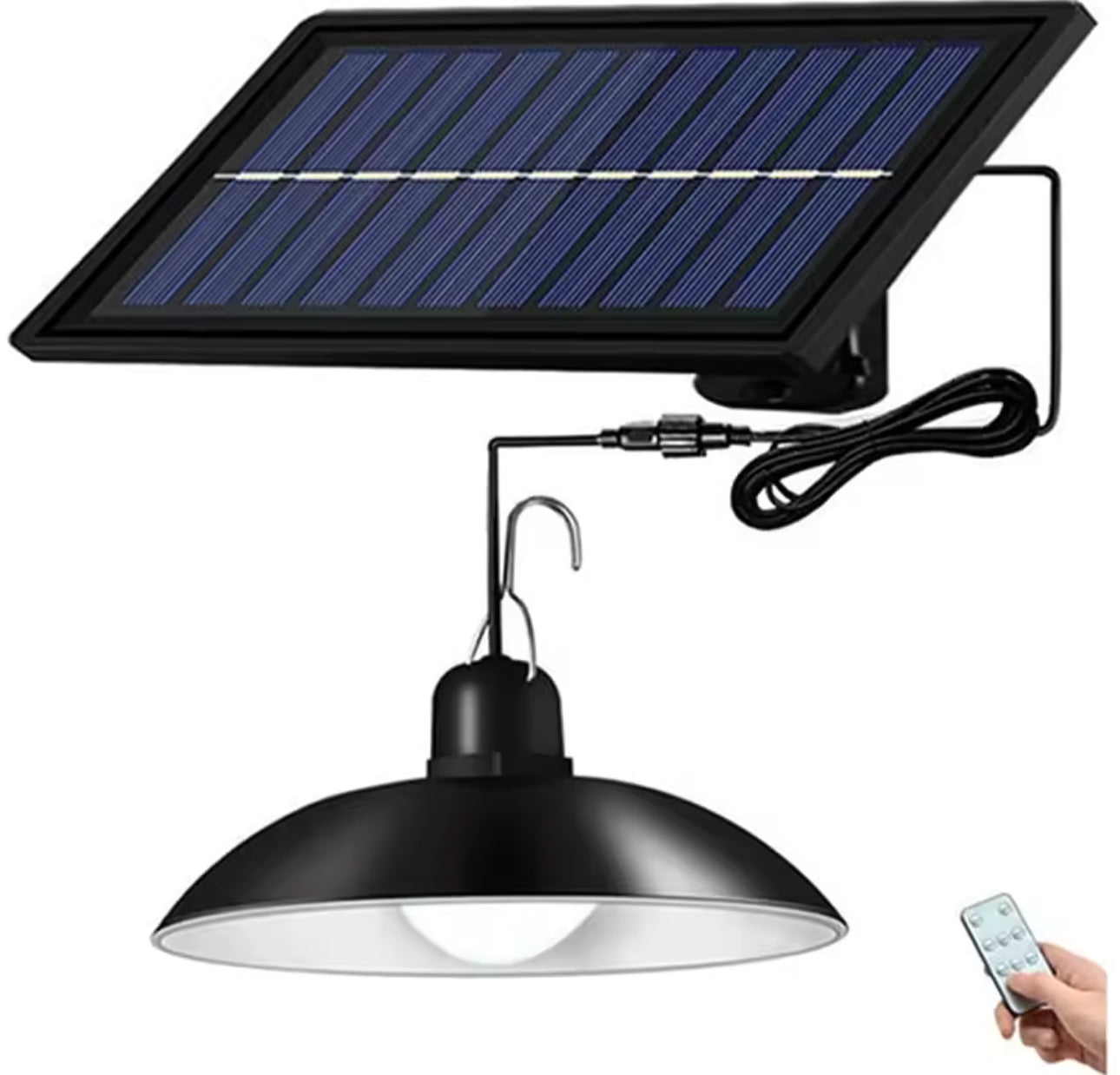 Solar LED Pendant Lights, Dusk to Dawn Auto Lamp with Remote Control