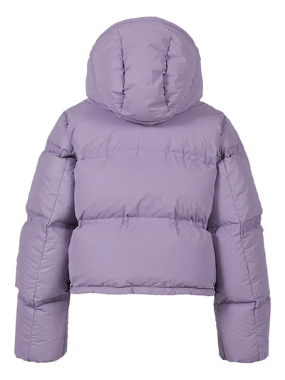 Ladies Hooded Cropped Puffer Jacket-Various Colours