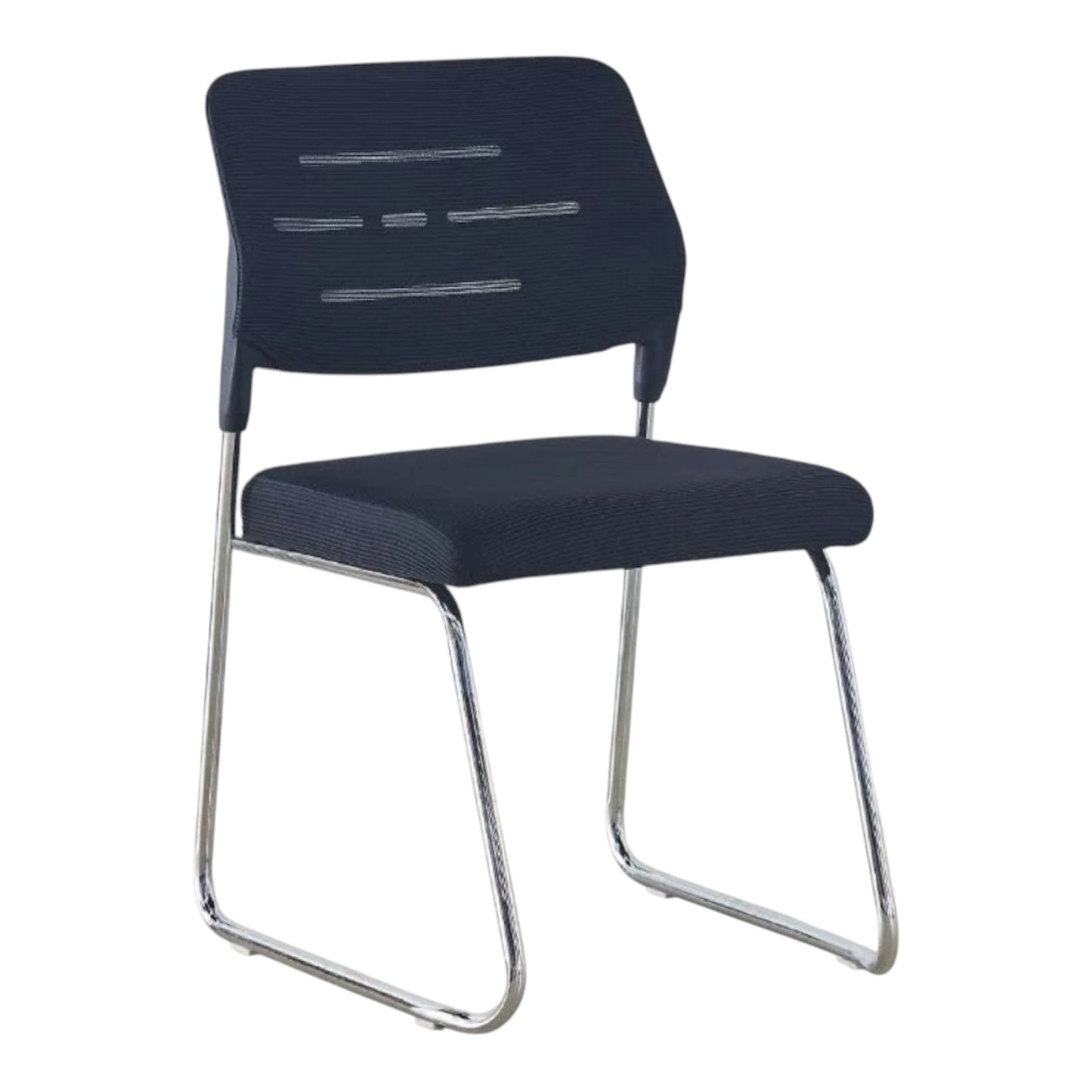 MFurn Modern Office Stacking Chairs Set Sled Base Desk Pack Of 4 (Black) Octopus Feet