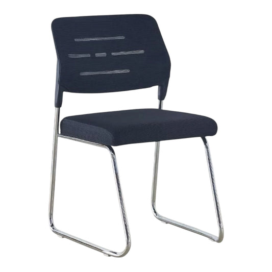 MFurn Modern Office Stacking Chairs Set Sled Base Desk Pack Of 4 (Black) Octopus Feet