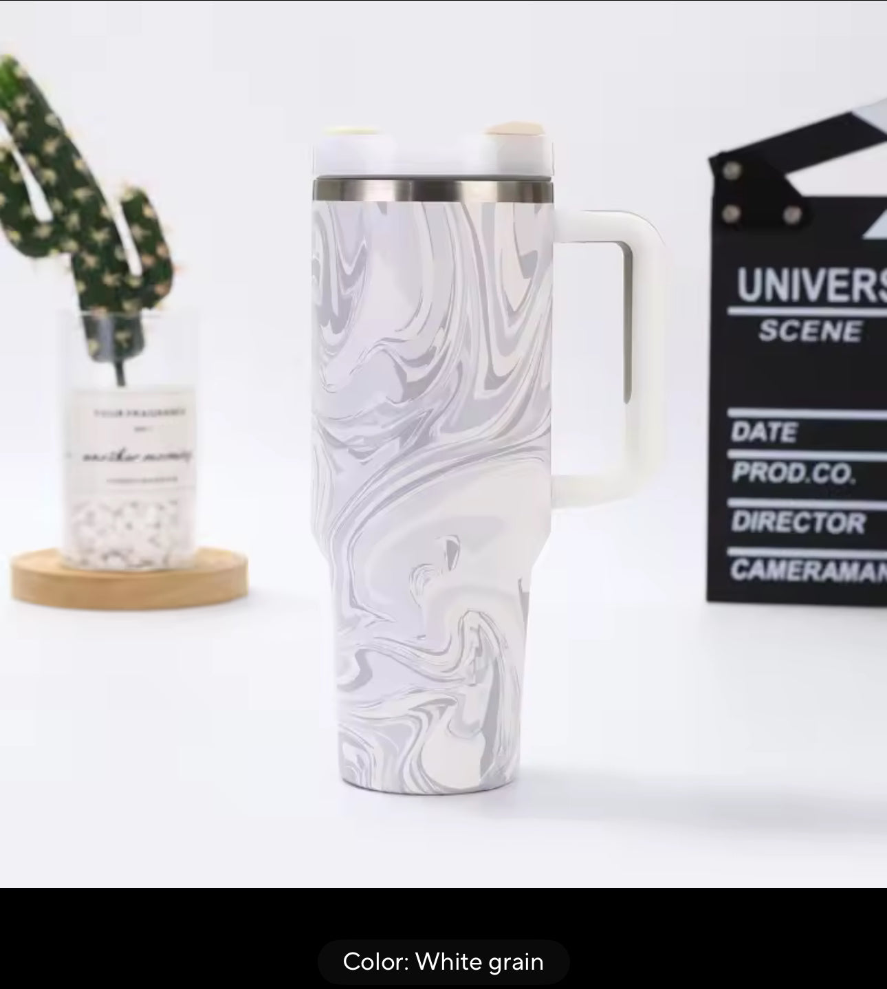 M-Home 1200ml Stainless Steel Thermal Bottle Cup with Handle, Lid & Reusable Straw – Leakproof, Double-Wall Insulated, Dishwasher Safe, Hot &amp; Cold Drink Travel Tumbler