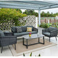 MFURN Cinderella Outdoor Rope Patio Lounge 4pc Set