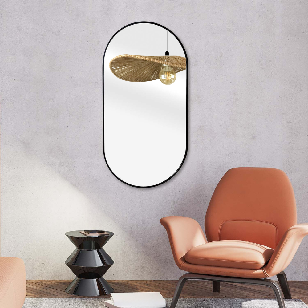 Oblong Mirror 120x60 In Black Or Gold