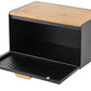 MHome Elegant Bamboo Lid Bread Bin-Various Colours