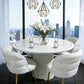 MFURN Modern Design 4 Seater Dining Set with Marble Top Table