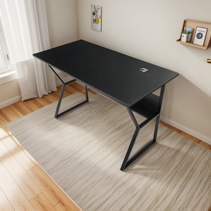 MFurn Computer Desk With Under-Shelf K Shape Leg-Available In Black or White